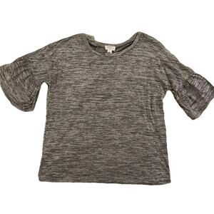 Loft Outlet Womens Knit Round‎ Neck Shirt Top Blouse 3/4 Sleeve Polyester Size M